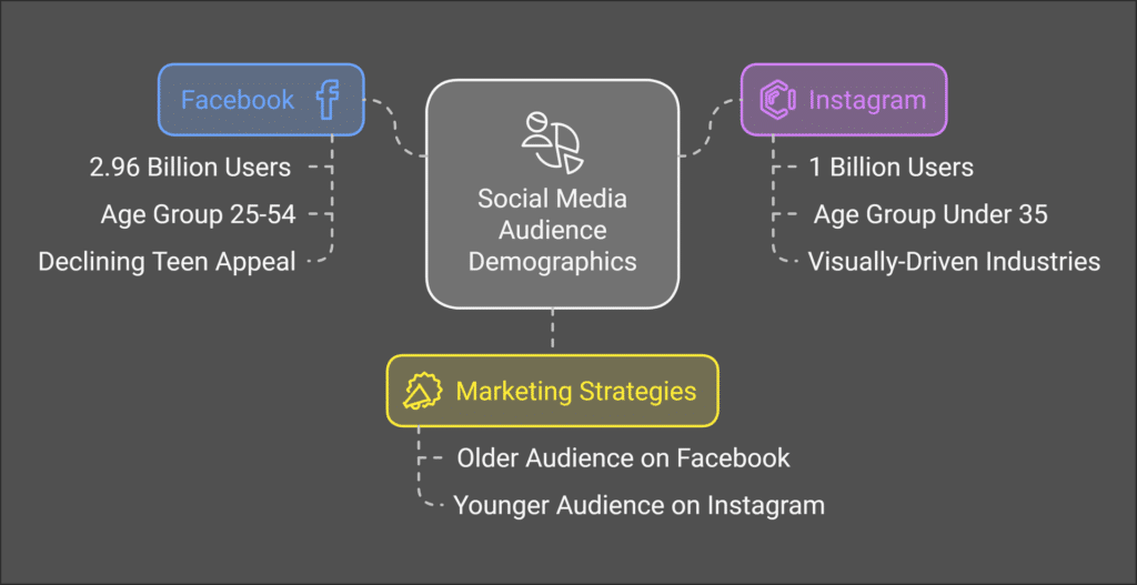 Audience Demographics of facebook and instagram ads